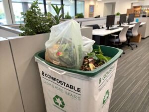 8 gallon compostable bag in office bin