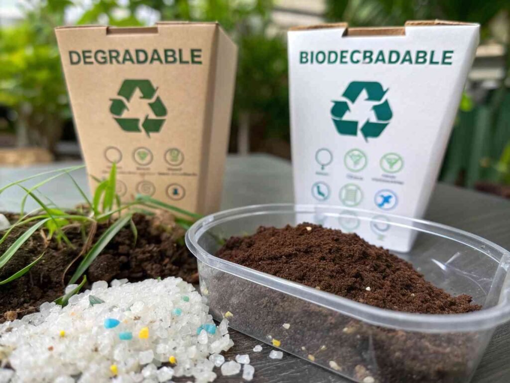 degradable vs. biodegradable