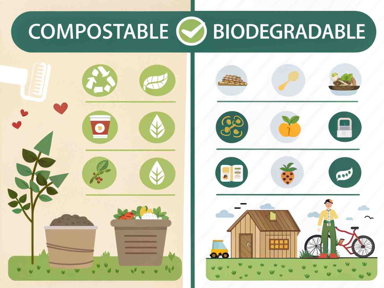 compostable vs biodegradable