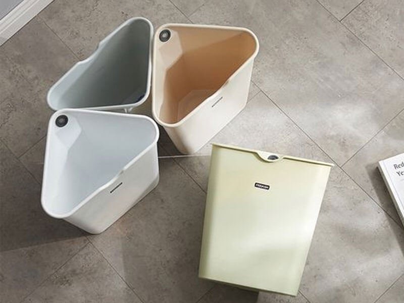 corner (triangular) trash cans