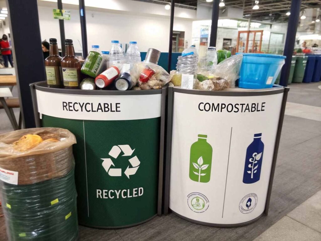recyclable vs compostable vs recycled