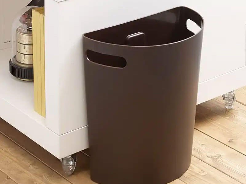 semi circular (d shaped) trash cans