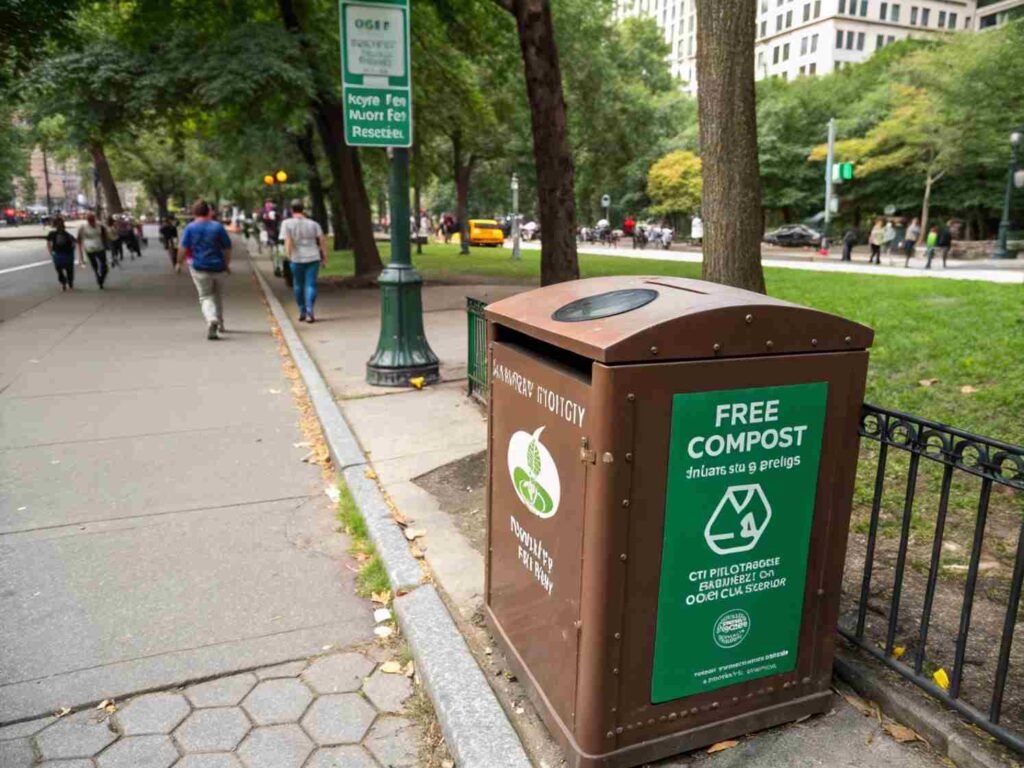 brown free compost bin nyc