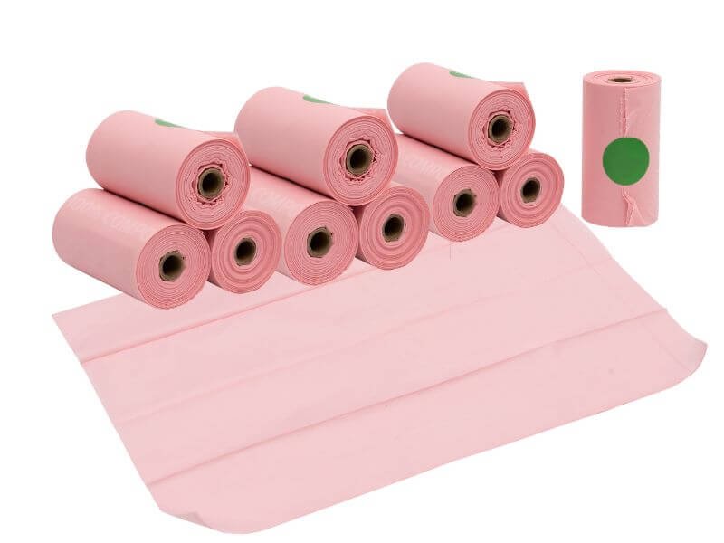 pink poop bags