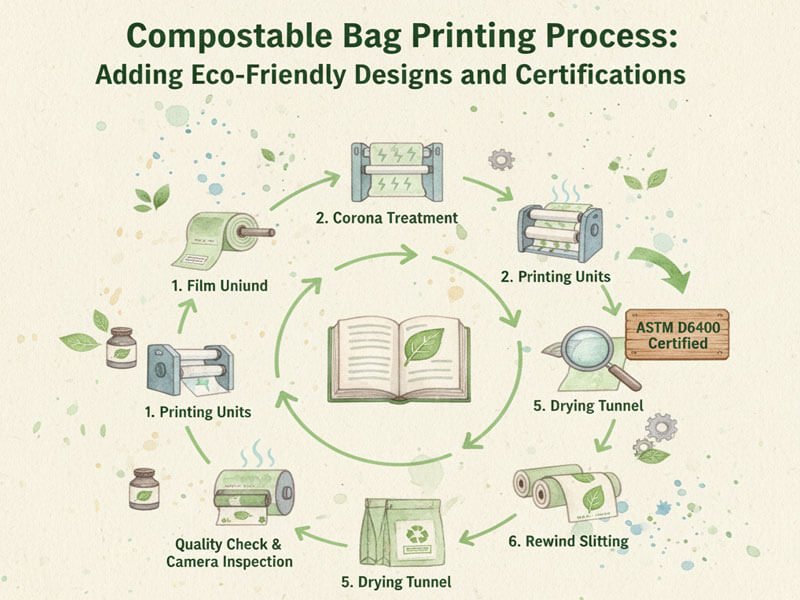 compostable bag printing process