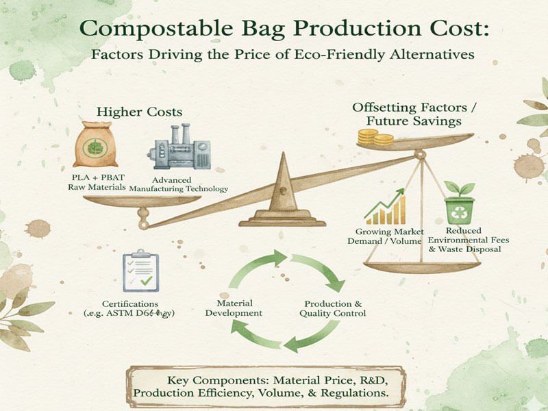 compostable bag production cost