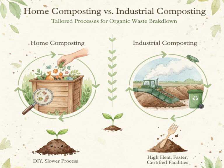 home composting vs industrial composting